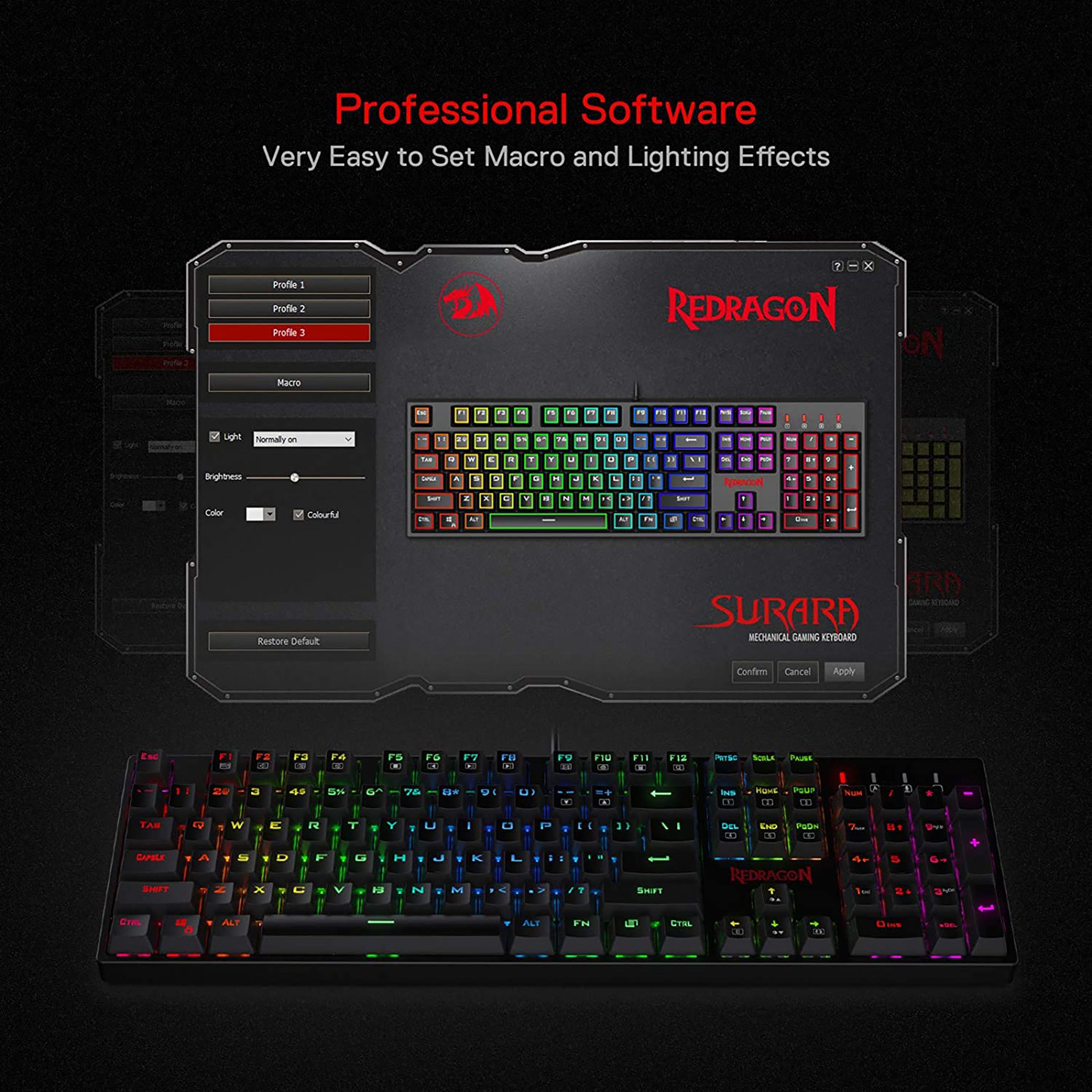 Buy Redragon Surara K582 Wired Gaming Keyboard (RGB Backlight Red